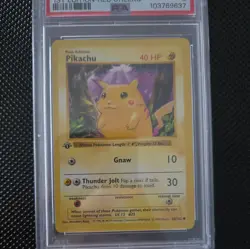 1999 Pokemon TCG Base Set Shadowless Pikachu 1st Edition Red Cheeks PSA 5 58/102 - Image 5