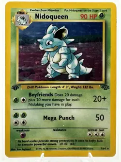 Pokemon Nidoqueen 1st Edition Holo Jungle (07/64) WOTC 1999 NM-LP - Image 1