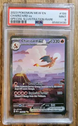 2023 Pokemon Mew 151 Charizard Ex #199 MINT PSA 9 Special Illustration Rare - Image 1