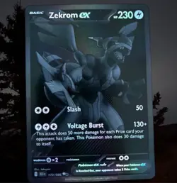 Zekrom EX 172/086 Black bolt & White flare Full Art Holo Ultra Rare English - Image 3