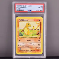 2000 Pokemon Base Set 2 Charmander #69 PSA 4 – Fire Lizard Flashback! - Image 1