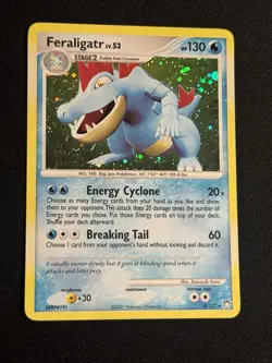 Feraligatr 8/123 Holo Rare Mysterious Treasures Pokemon Holo Bleed Error - Image 1