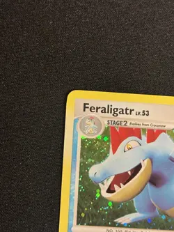 Feraligatr 8/123 Holo Rare Mysterious Treasures Pokemon Holo Bleed Error - Image 2
