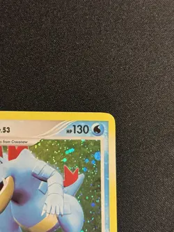 Feraligatr 8/123 Holo Rare Mysterious Treasures Pokemon Holo Bleed Error - Image 3