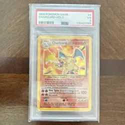1999 Pokemon TCG Base Set Charizard PSA 3 Holo Rare 4/102 Age 6+ - Image 1