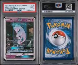 2017 Pokemon Sun Moon Shining Legends Mewtwo GX Secret Rare Card #78/73 PSA 9 - Image 5