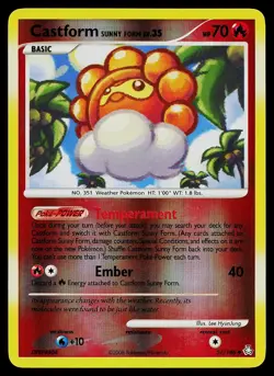 Pokemon Card - Castform Sunny Form Legends Awakened 51/146 Reverse Holo Uncommon - Image 1