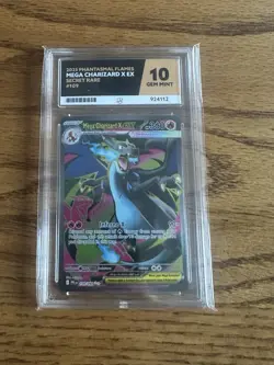 Pokemon TGC Mega Charizard X EX Secret Rare Ace 10 109/094 Phantasmal Flames - Image 1