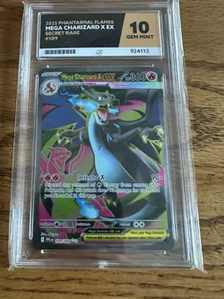 Pokemon TGC Mega Charizard X EX Secret Rare Ace 10 109/094 Phantasmal Flames - Image 3