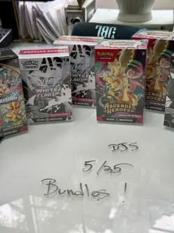 Pokemon Booster Bundle Lot - White Flare, Black Bolt, Ascended Hero’s, & PF, - Image 2