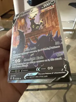 Pokemon Umbreon v Holo Ultra Rare TCG Card Evolving Skies 189/203 NM/M Condition - Image 2