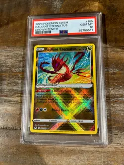 POKEMON 2023 Crown Zenith RADIANT ETERNATUS #105 PSA 10 Gem Mint RARE - Image 1