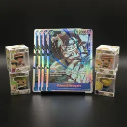 One Piece OP13-042 Edward Newgate Carrying On His Will Supe Rare Foil 4x Playset - Image 1