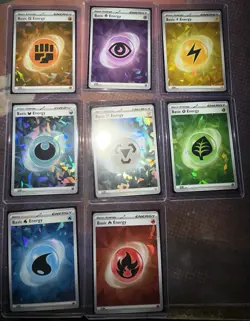 Pokemon Terapagos: UPC Basic Energy Set of 8 Cracked Ice Holo Foil Stellar Crown - Image 1