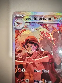 Luffy’s Infernape DIY ACG One Piece Pokemon Anime Art Card Custom Collab - Image 3
