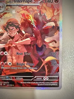 Luffy’s Infernape DIY ACG One Piece Pokemon Anime Art Card Custom Collab - Image 4