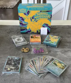 Ascended Heroes ETB Opened Accessories/Promo/+35 Cards+17 HOLO/Reverse NO PACKS - Image 1