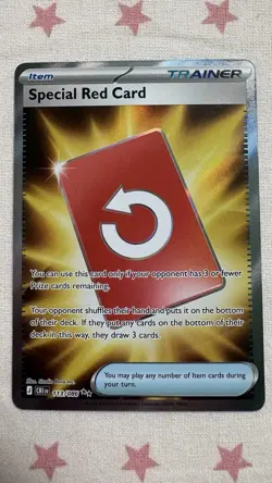 Special Red Card 113/086 Chaos Rising Holo Double Rare Pokemon TCG Card - Image 1