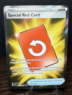 Special Red Card 113/086 Holo Full Art Chaos Rising CR1 Pokemon TCG Card - Image 1