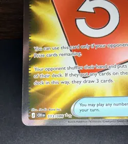 Special Red Card 113/086 Holo Full Art Chaos Rising CR1 Pokemon TCG Card - Image 5