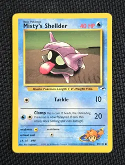 Pokemon TCG Misty's Shelder VINTAGE 1999 GYM HEROES WIZARDS OF THE COAST - Image 1