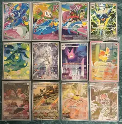 POKEMON LITTEN BUDEW N’s RESHIRAM ILLUSTRATION RARE + 2 CHAOS RISING 12 CARD LOT - Image 1
