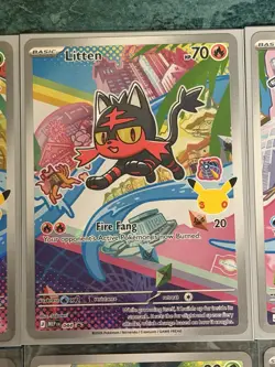 POKEMON LITTEN BUDEW N’s RESHIRAM ILLUSTRATION RARE + 2 CHAOS RISING 12 CARD LOT - Image 4