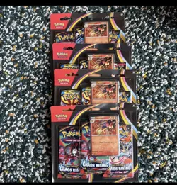 SEALED Pokemon Chaos Rising 3 Pack Blister Lot Of 4 - Image 1