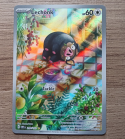 Lechonk 209/197 Illustration Rare Obsidian Flames Pokemon Cards - Image 1