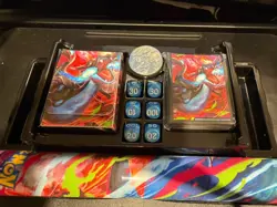 Pokemon Mega Charizard X ex UPC Accessories Lot – Playmat Deck Box Sleeves Dice - Image 1