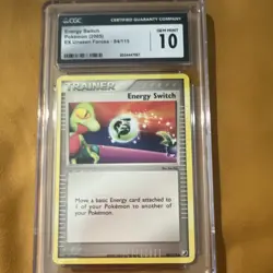 Pokemon TCG Energy Switch EX Unseen Forces 84/115 Trainer Regular CGC 10 2005 - Image 1