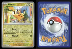 Pikachu 018/091 C Paldean Fates Reverse Holo NM/M Pokemon - Image 3