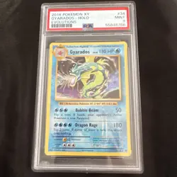 2016 POKEMON XY EVOLUTIONS #34/108 GYARADOS HOLO PSA 9 Graded Card! TCG - Image 1