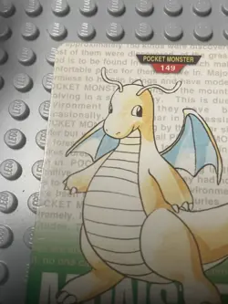 Dragonite File No. 149 Pokemon 1996 Bandai Carddass Vintage Japanese CTC - Image 5