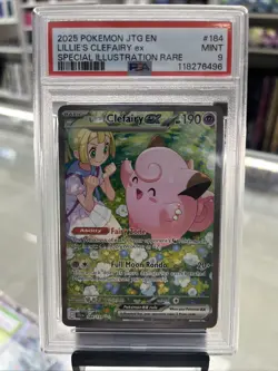 2025 POKEMON JTG EN-JOURNEY TOGETHER #184 LILLIE'S CLEFAIRY EX PSA 9 - Image 1