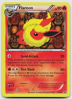 Flareon BW88 Black And White Promo Holo Pokemon DMG - Image 1
