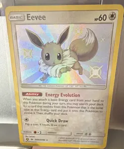 The Pokemon Company Pokemon TCG Hidden Fates Eevee Holo Rare SV41/SV94 60 HP - Image 1