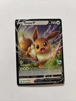 Eevee V SWSH065 Black Star Promo Pokemon stamped variant deck exclusive A* - Image 1