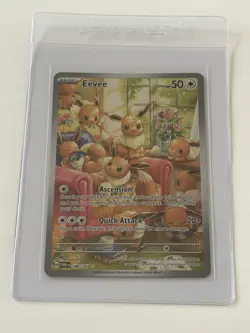 2024 Pokemon TCG English TWM EN Eevee 188/167 Full Art Holo AX92 - Image 1