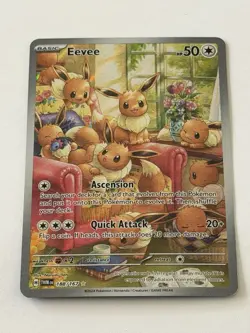 2024 Pokemon TCG English TWM EN Eevee 188/167 Full Art Holo AX92 - Image 2