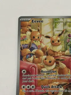 2024 Pokemon TCG English TWM EN Eevee 188/167 Full Art Holo AX92 - Image 3