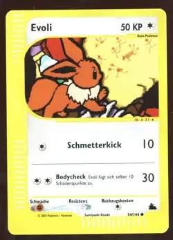 Evoli / Eevee - 54/144 Skyridge - Reverse Holo DE NM Pokemon - Image 1