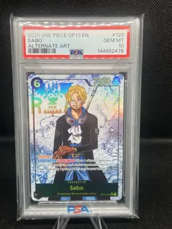 Sabo - PSA 10 -2025 One Piece OP13-120 Carrying On His Will SEC Alt Art ENGLISH - Image 1