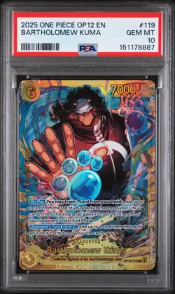 2025 One Piece Op12-Legacy Of The Master Bartholomew Kuma #119 OP12-119 - PSA 10 - Image 1
