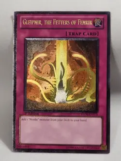 YuGiOh TCG Gleipnir, the Fetters of Fenrir STOR-EN073 Ultimate Rare 1st Ed NM - Image 1