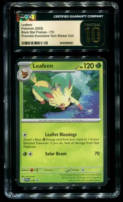 CGC Pristine 10 Leafeon Prismatic Evolutions Promo 2025 Pokemon Card #170 - Image 1