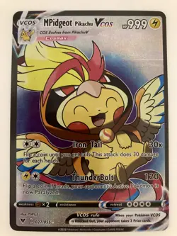 CUSTOM Pikachu, MPidgeot Pikachu Cosplay Holo Pokemon Card ACG Fan Art Card - Image 1