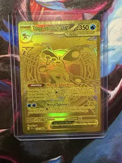 Gold Mega Greninja Ex MHR 122/086 From Chaos Rising NM Pokemon Card English - Image 1