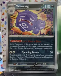 Pokemon TCG Weezing Rare SV: Scarlet & Violet 151 Reverse-Holo NM - Image 1