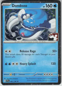Pokemon Dondozo Rare Prize Pack Series Cards 061/198 NM - Image 1